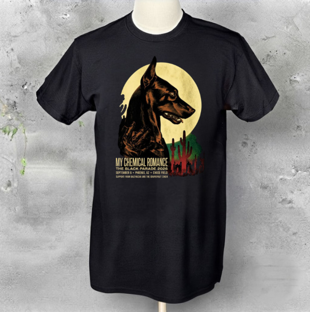 My Chemical Romance The Black Parade Doberman Cactus Desert Graphic T-Shirt